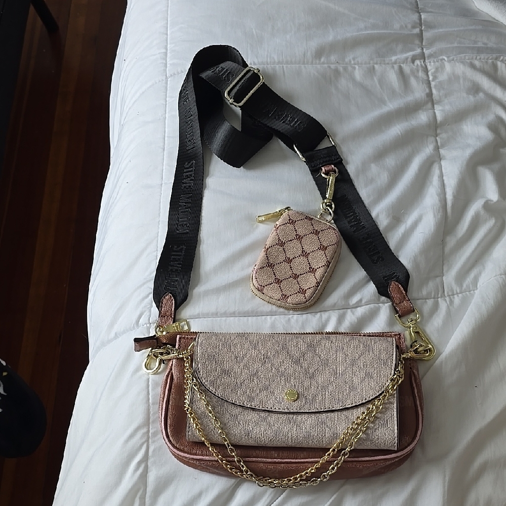 Stylish Beige and Brown Women's Bag Set